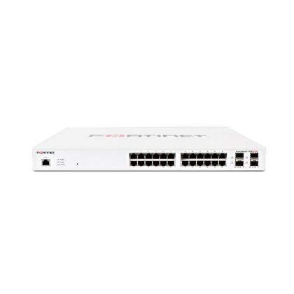 FS-424E-POE | Fortinet FortiGate 24-Ports 10/100/1000BASE-TX PoE+ Layer 3 Desktop Network Switch with 4-Ports SFP