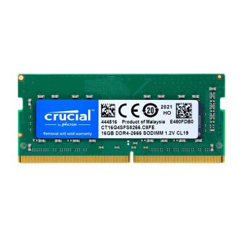 CT16G4SFS8266.C8FB | Crucial 16GB 2666MHz DDR4 PC4-21300 Non-ECC CL19 260-Pin SoDimm 1.2V dual Rank x8 Memory Module