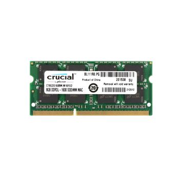 CT8G3S160BM.M16FED | Crucial 8GB 1600MHz DDR3 PC3-12800 Non-ECC CL11 204-Pin SoDimm 1.35V dual Rank x8 Memory Module